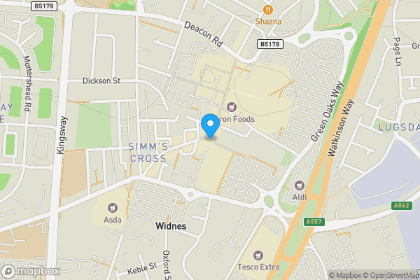 Map location for 150 Widnes Road, Widnes, Cheshire WA8 6BA