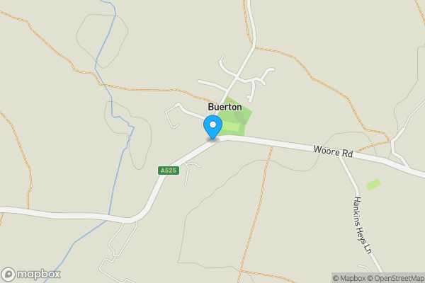 Map location for Fields Farm Woore Road, Buerton, Cheshire, CW3 0DG