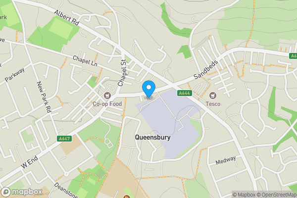Map location for 12, Gothic Street Queensbury, Bradford, BD13 2PJ