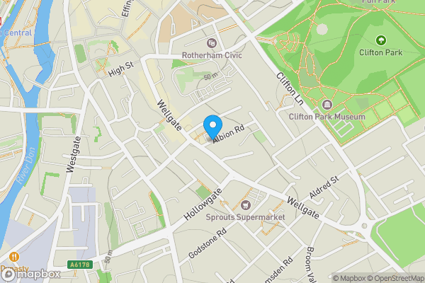 Map location for Albion Road, ROTHERHAM, South Yorkshire, S60 2NF