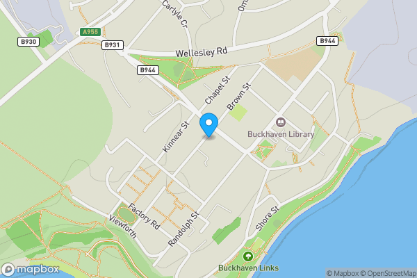 Map location for St Andrew's Church and Buckhaven Theatre Lawrence Street, Buckhaven, Leven, Fife, KY8 1BQ