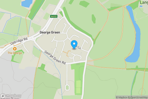 Map location for 25 Blinco Lane, George Green, Slough, Buckinghamshire, SL3 6RG
