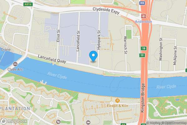 Map location for Flat 6/7 72 Lancefield Quay, Glasgow, G3 8JF