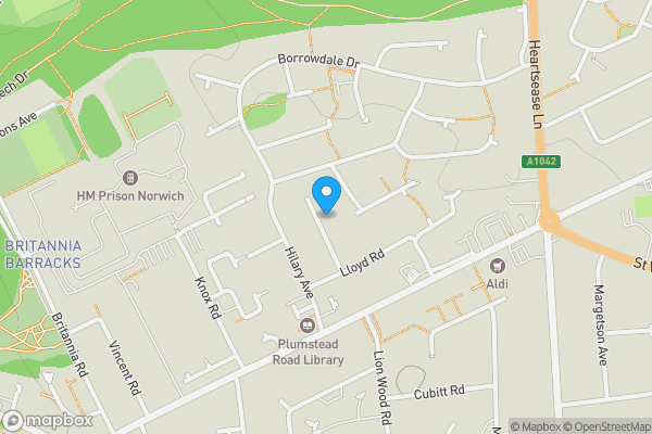 Map location for 18 Aldryche Road, Norwich, Norfolk NR1 4LE