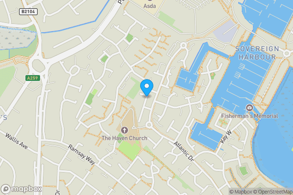 Map location for Falmouth Close, EASTBOURNE, East Sussex, BN23 5RW