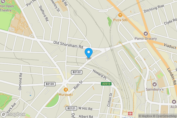 Map location for Flat 5 Grove Villa, York Grove, Brighton, East Sussex, BN1 3TT