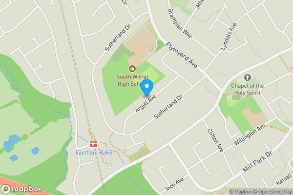 Map location for Land Between 32/34 Argyll Avenue, Eastham, CH62 8ED