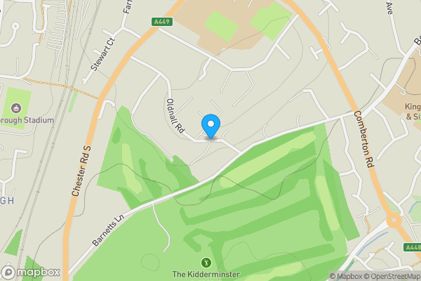 Map location for Oldnall Road, KIDDERMINSTER, Worcestershire, DY10 3HN