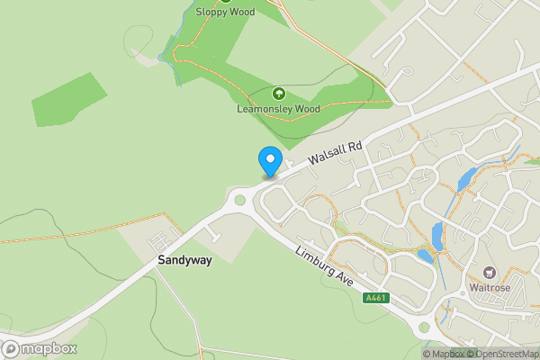 Map location for Walsall Road, LICHFIELD, Staffordshire, WS13 8JG