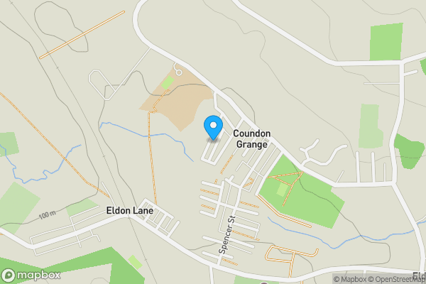 Map location for 11 Kimberley Street, Coundon Grange, Bishop Auckland, County Durham, DL14 8UA