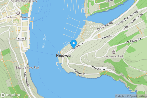 Map location for Flat 3 Marina View, Fore Street, Kingswear, TQ6 0AD