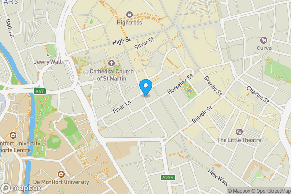 Map location for Flat 8, Phoenix House, 3 Berridge Street, Leicester LE1 5JE