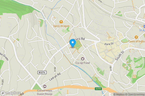 Map location for Flat 66 Park House, St. Austell, Cornwall, PL25 5HD