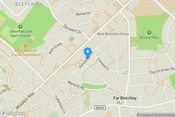 Map location for Kenilworth Drive, Milton Keynes, Buckinghamshire, MK3 6AH