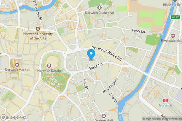 Map location for 63 Greyfriars Road, Norwich, Norfolk NR1 1PR