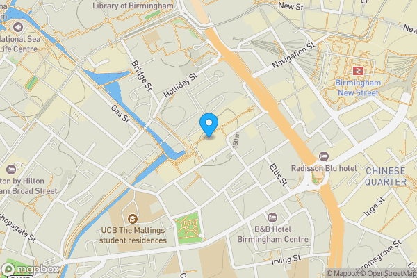 Map location for Wharfside Street, Birmingham, West Midlands, B1 1PT