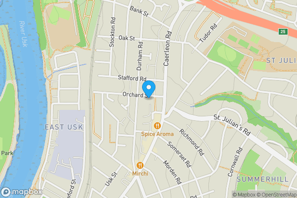 Map location for 9 Orchard Street, Newport, Gwent, NP19 7DN