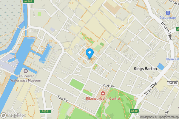 Map location for Flat 4 1 Friars Orchard, Gloucester, Gloucestershire, GL1 1GA