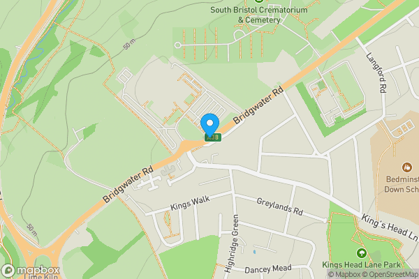 Map location for Bridgwater Road, Bristol, Avon, BS13 7AX