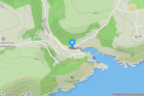 Map location for Pedyr's Bake House, 4 Fore Street, Polperro, Looe, Cornwall PL13 2RR
