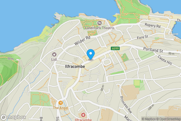 Map location for High Street, Ilfracombe, Devon, EX34 9QE