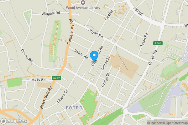 Map location for Greenfield Road, FOLKESTONE, Kent, CT19 6EP