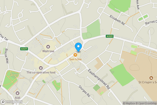 Map location for 59 & 59A Peach Street, Wokingham, Berkshire, RG40 1XP