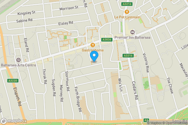 Map location for 15 Gowrie Road, Battersea, London, SW11 5NN