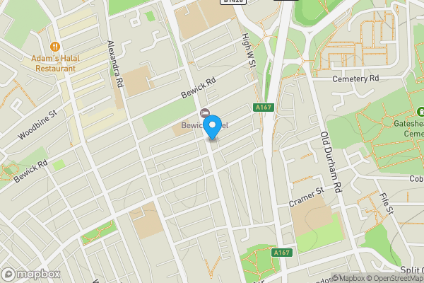 Map location for 161 Prince Consort Road, Gateshead, Tyne and Wear, NE8 4DS