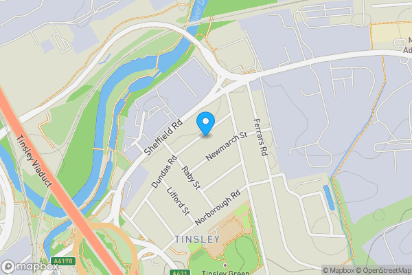 Map location for 104 Dundas Road, Sheffield, S9 1SY