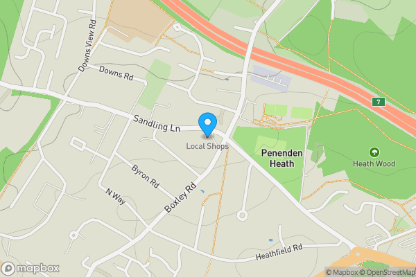 Map location for 327 Boxley Road, Penenden Heath, Maidstone, Kent, ME14 2HN