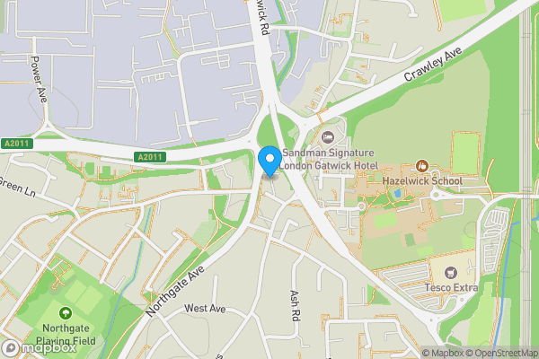 Map location for 10 Langley Court, North Road, Crawley, West Sussex, RH10 1JG