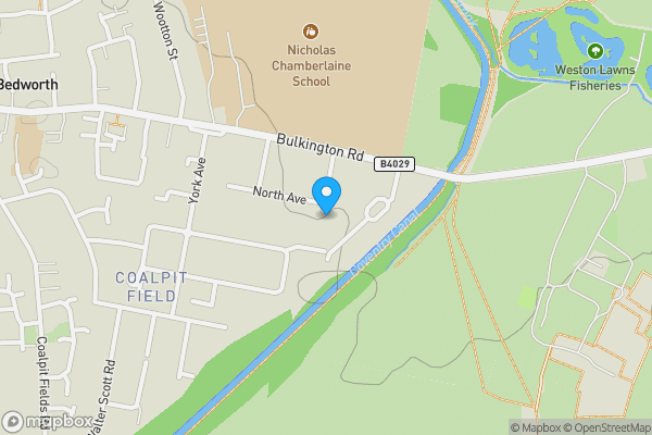 Map location for 14 North Avenue, Bedworth, Warwickshire, CV12 9EQ