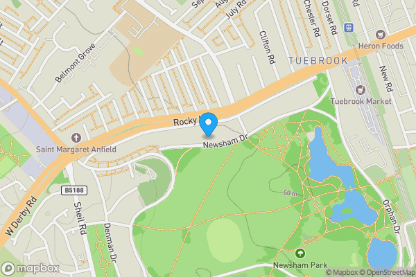 Map location for 55 Newsham Drive, Liverpool, Merseyside, L6 7UQ L6 7UQ