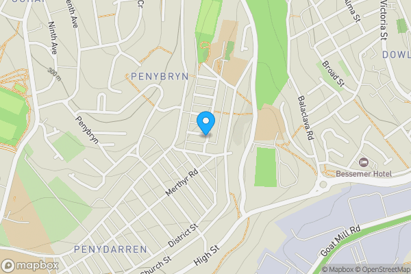 Map location for 1 Hodges Street, Merthyr Tydfil, Mid Glamorgan, CF47 9NX