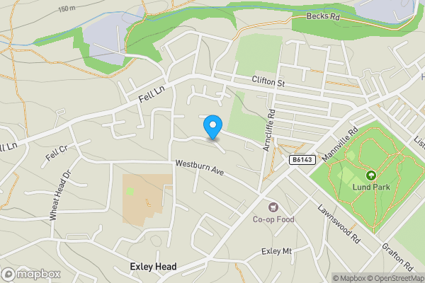 Map location for St. Johns Way, Keighley, West Yorkshire, BD22 6EF
