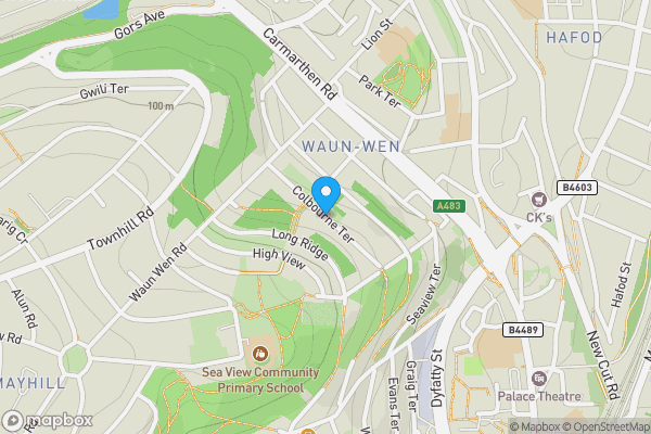 Map location for Colbourne Terrace, SWANSEA, SA1 6FW