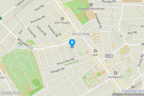 Map location for 32D St Julians Road, Kilburn, London, NW6 7LB