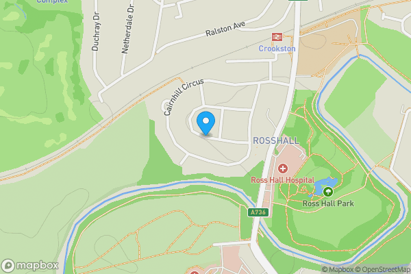 Map location for Cronberry Quadrant, Glasgow, Lanarkshire, G52 3NU