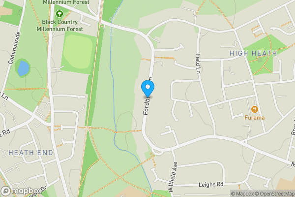 Map location for of Fordbrook Lane, Walsall, West Midlands, WS3 4BN