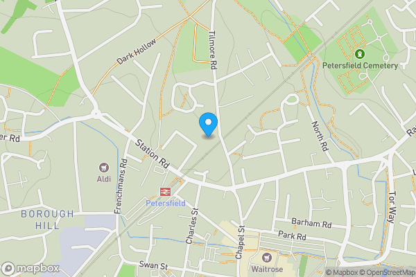 Map location for Land Adjacent to 24 Tilmore Road, Petersfield, Hampshire, GU32 2HH