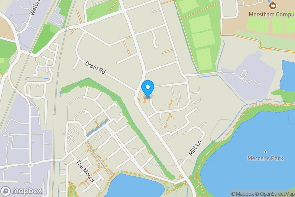 Map location for 3 Ash Close, Merstham, Redhill, Surrey, RH1 3HJ