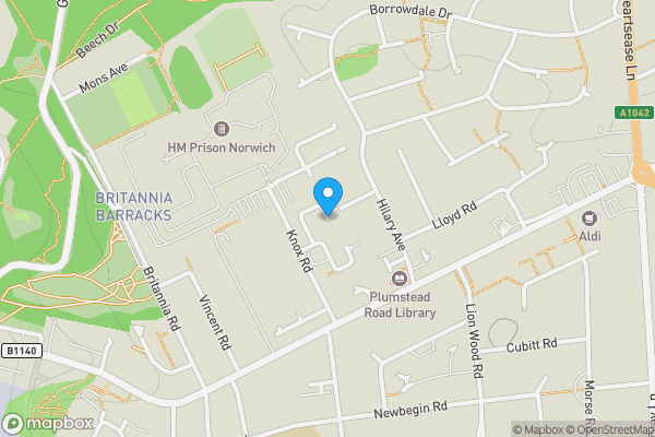 Map location for Garage and land, Honey Close, Norwich, Norfolk NR1 4LJ