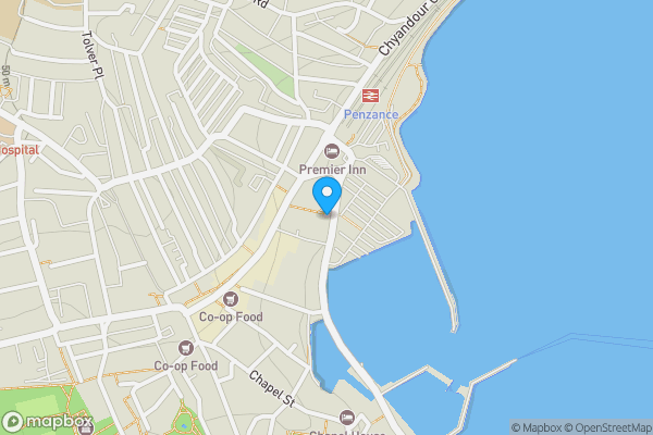 Map location for Wharfside Village, Penzance, Cornwall, TR18 2GA