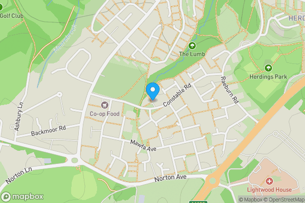 Map location for Constable Road, South Yorkshire, S14