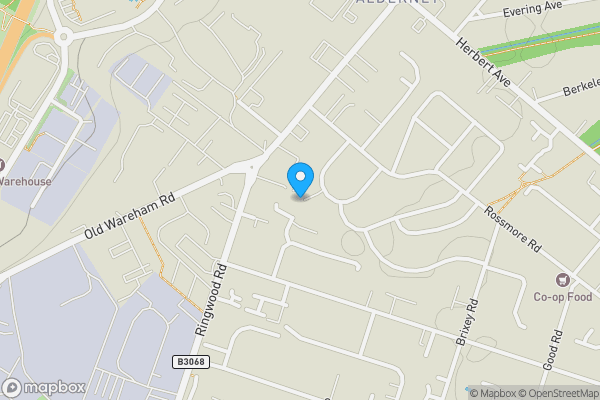 Map location for Clavell Close, Poole, Dorset, BH12 3EP
