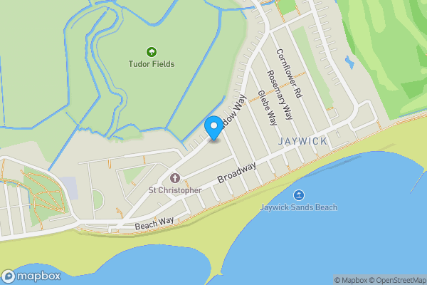 Map location for 133 Meadow Way, Jaywick, Clacton-on-Sea, Essex, CO15 2HA