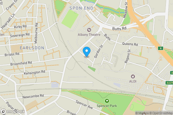 Map location for Bedford Street, Coventry, West Midlands, CV1 3EY