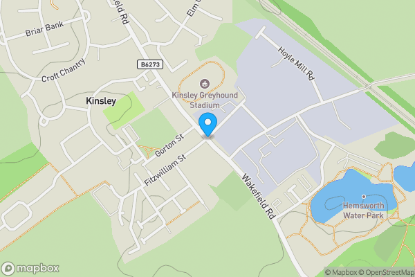 Map location for 76 Wakefield Road, Kinsley, Pontefract, Wakefield, WF9 5EH