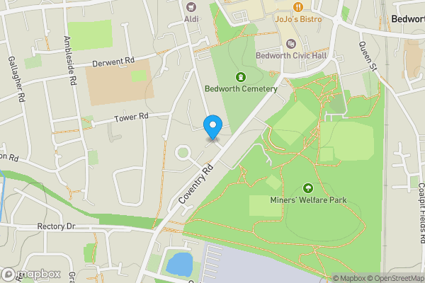 Map location for Park Road, BEDWORTH, Warwickshire, CV12 8LF